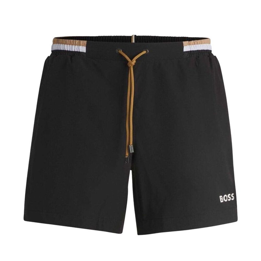 Boss Mens Logo Swimming Swim Shorts / Black